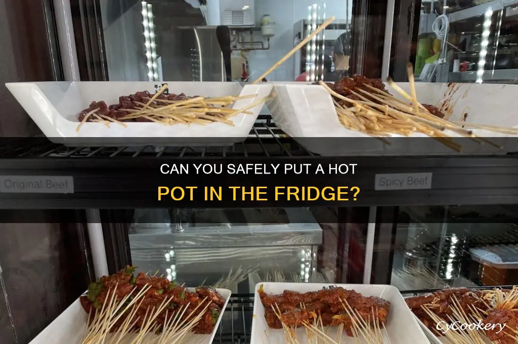 can you put a hot pot directly into the refrigerator