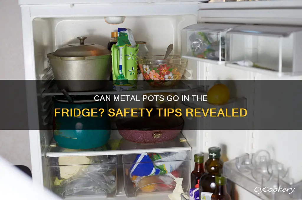 can you put a metal pot in the refrigerator