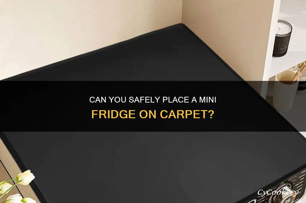 can you put a mini refrigerator on carpet