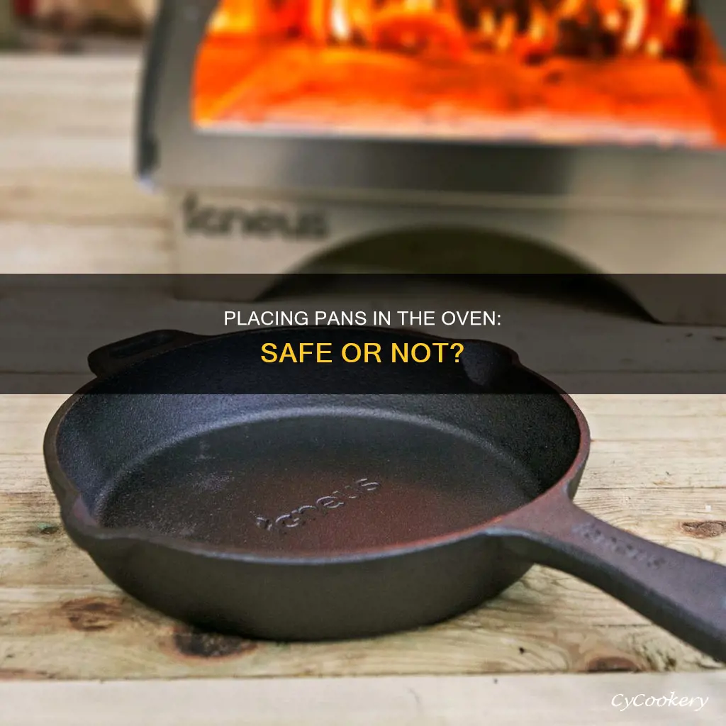 can you put a pan on bottom of oven