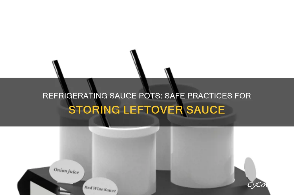 can you put a pot of sauce in the refrigerator