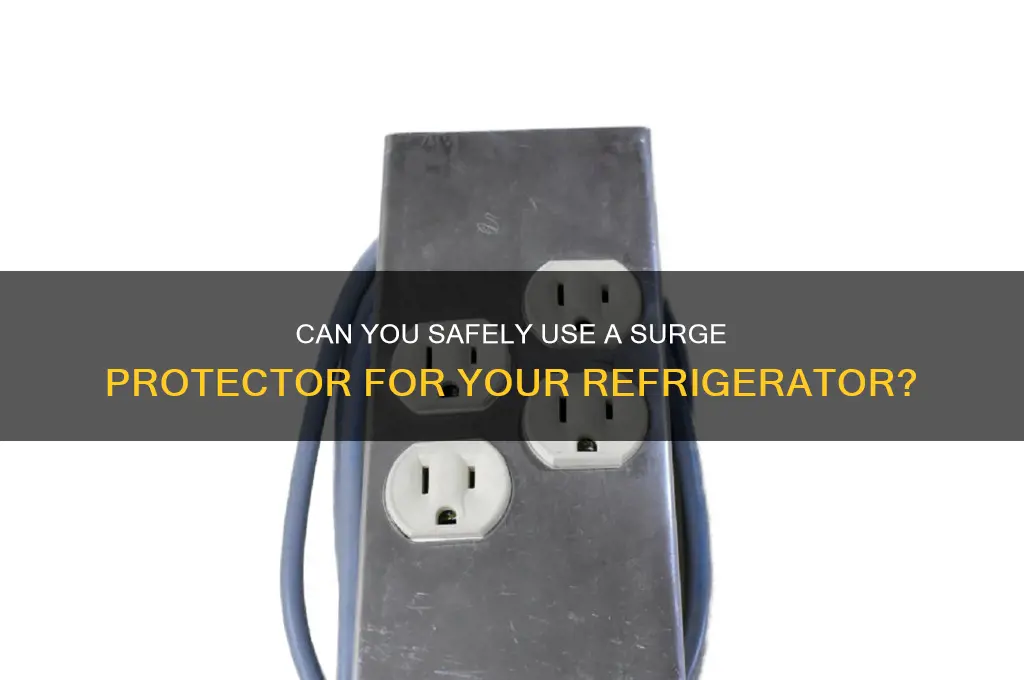 can you put a refrigerator on a surge protector
