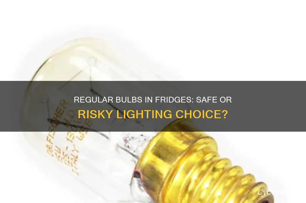 can you put a regular bulb in a refrigerator