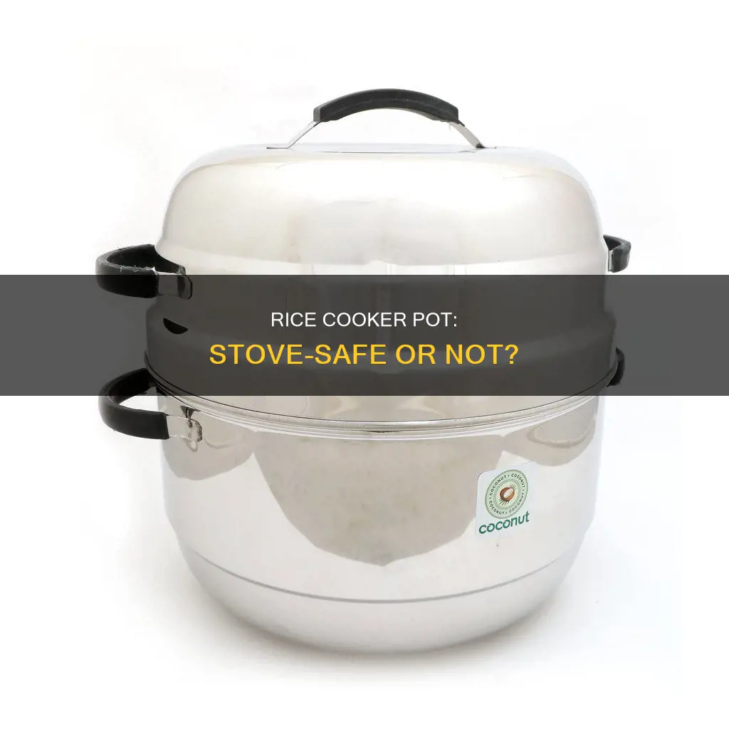 can you put a rice cooker pot on the stove