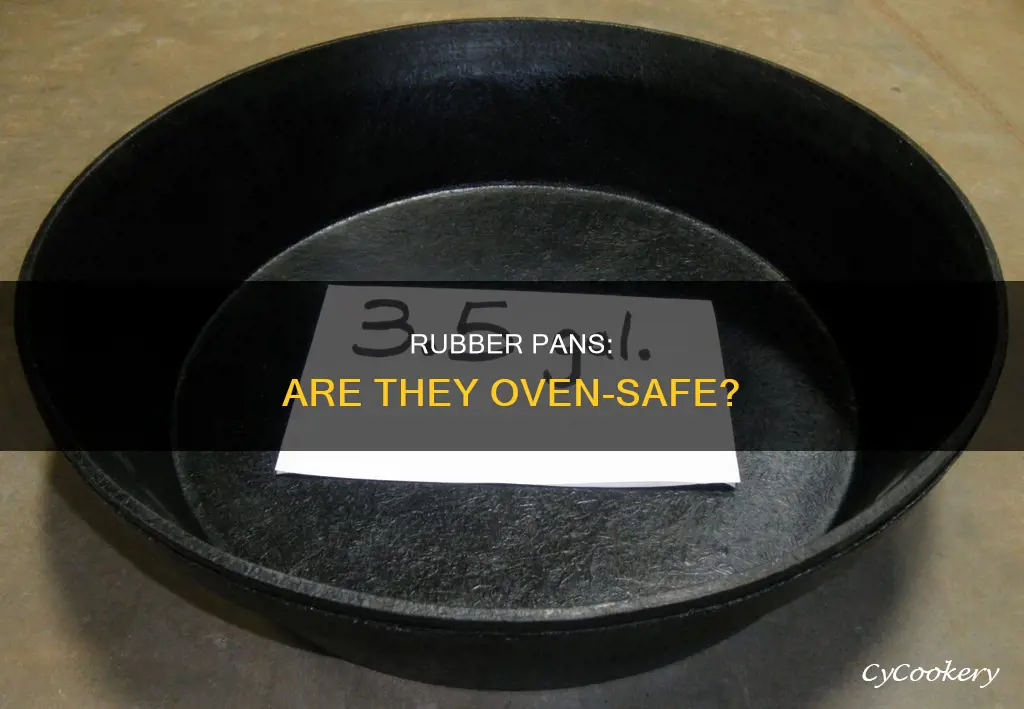 can you put a rubber pan in the oven