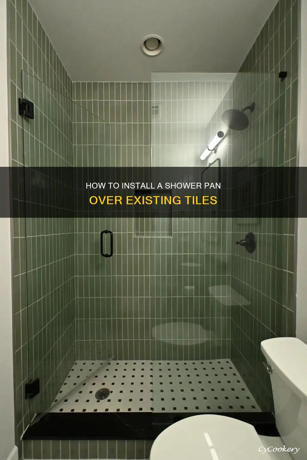 can you put a shower pan over existing tile