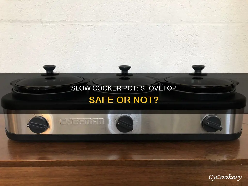can you put a slow cooker pot on the stove