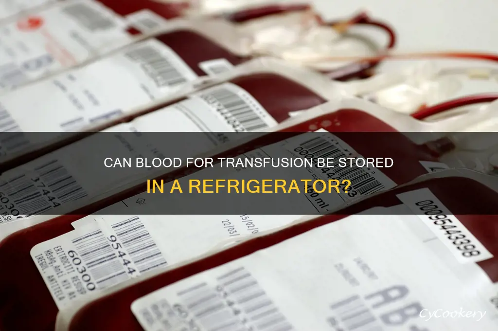 can you put blood for transfusion in refrigerator