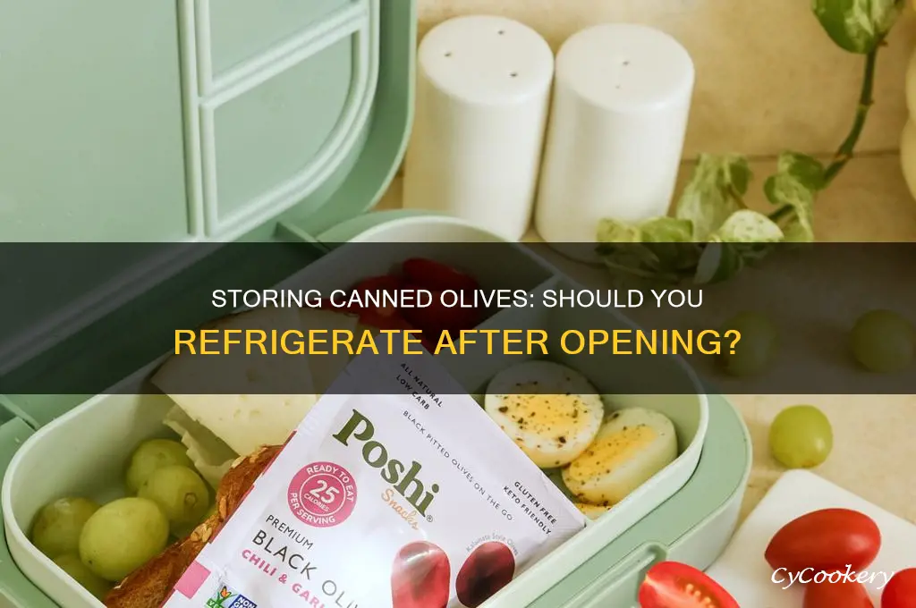 can you put canned olives in the refrigerator