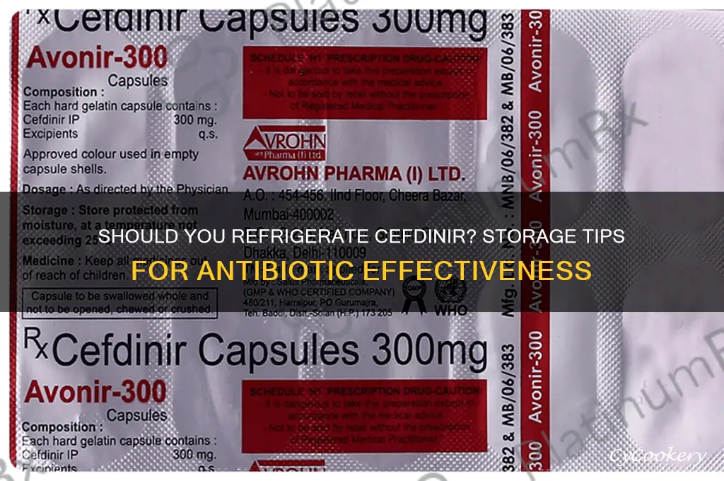 can you put cefdinir in the refrigerator