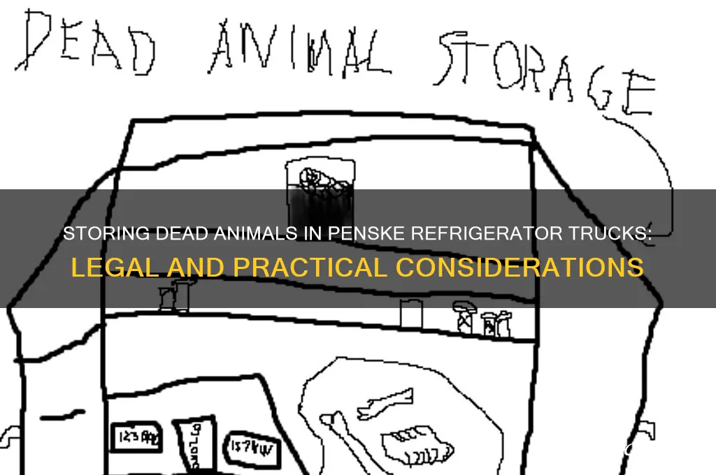 can you put dead animals in a penske refrigerator truck