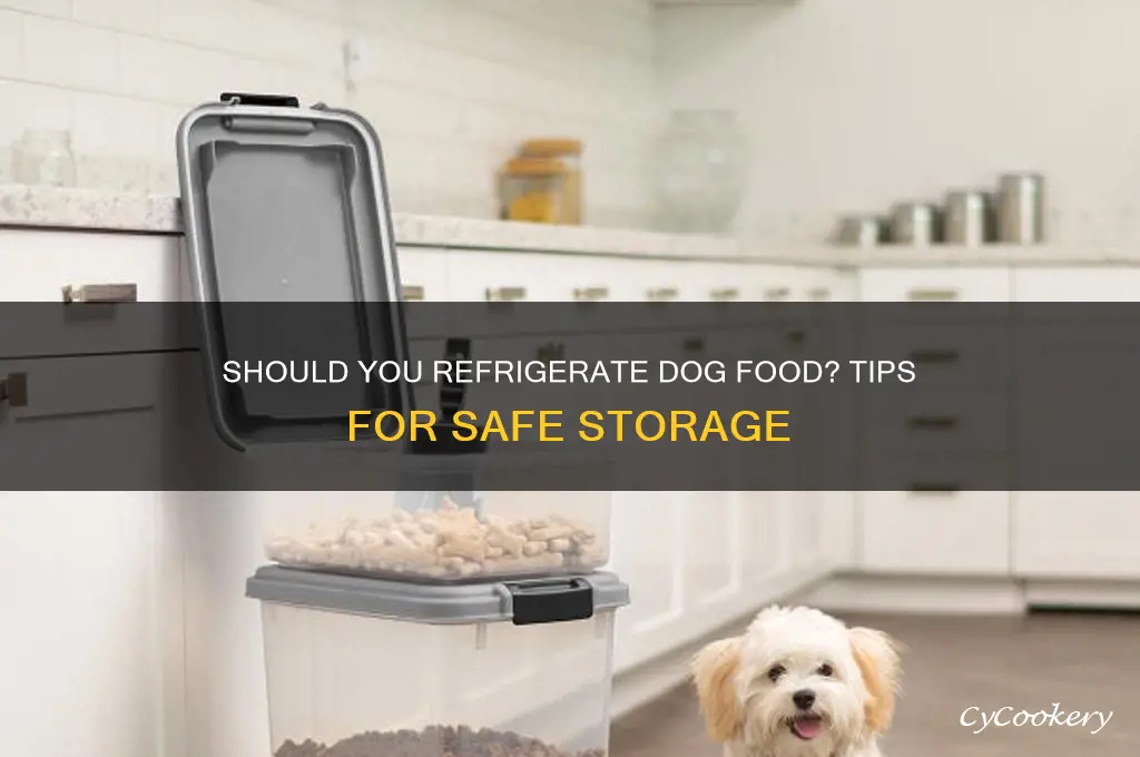 can you put dog food in the refrigerator