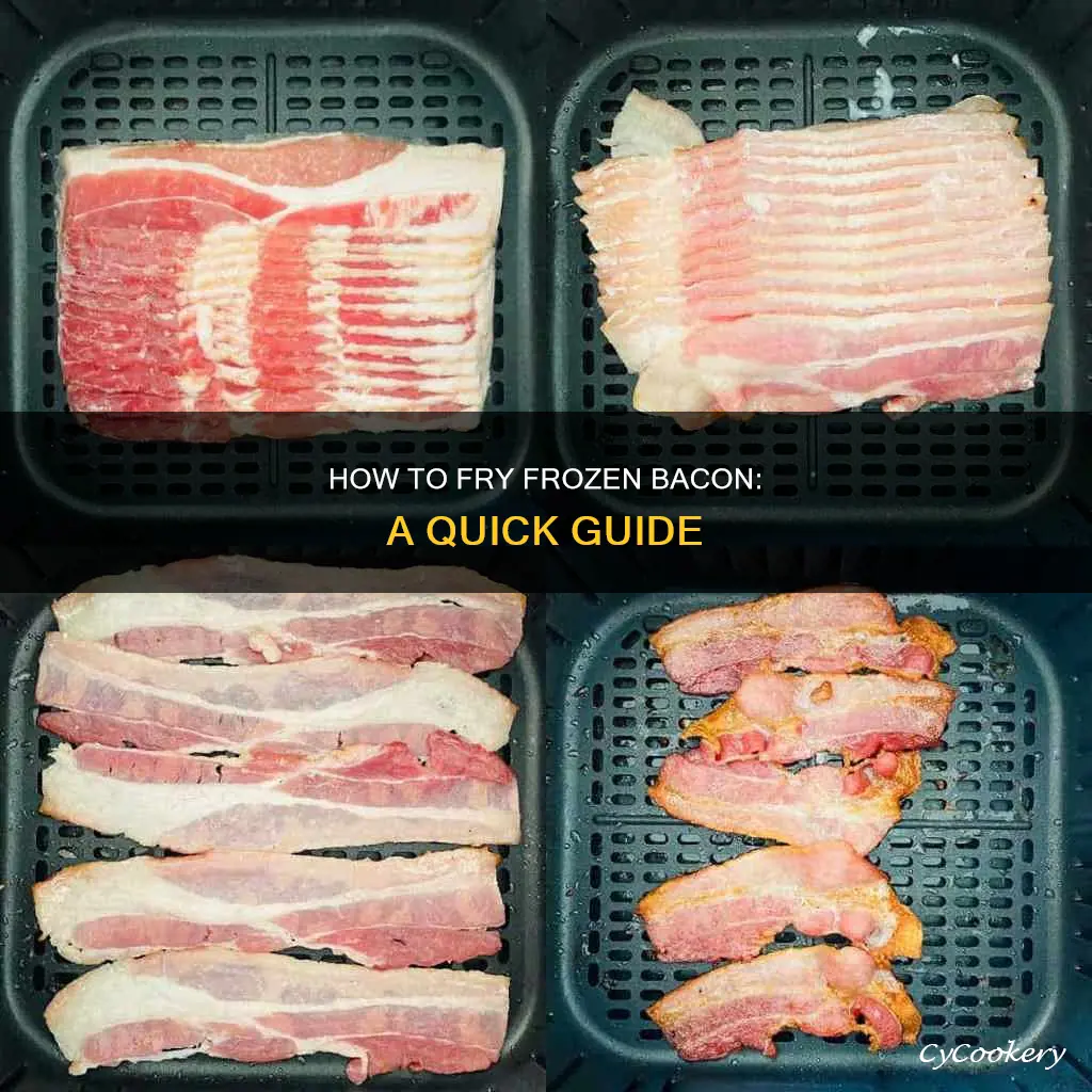 can you put frozen bacon in a pan