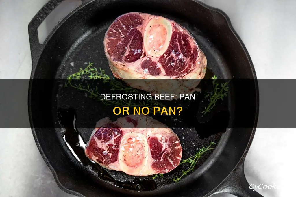 can you put frozen beef on pan imidietly