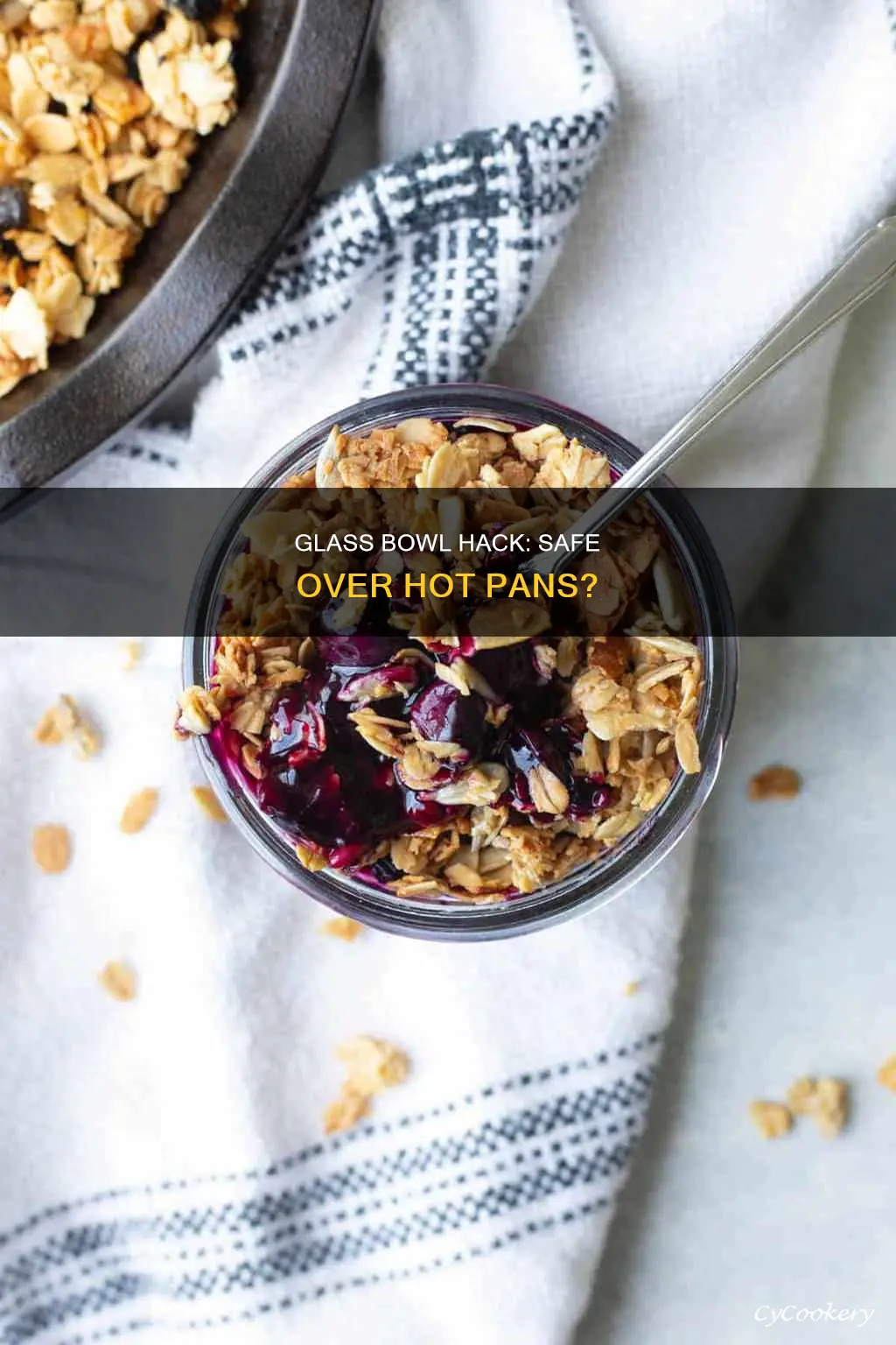 can you put glass bowls over hot pans