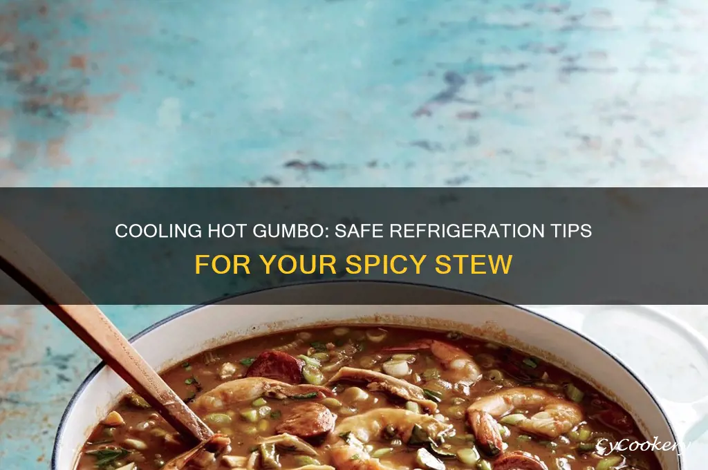 can you put hot gumbo in the refrigerator
