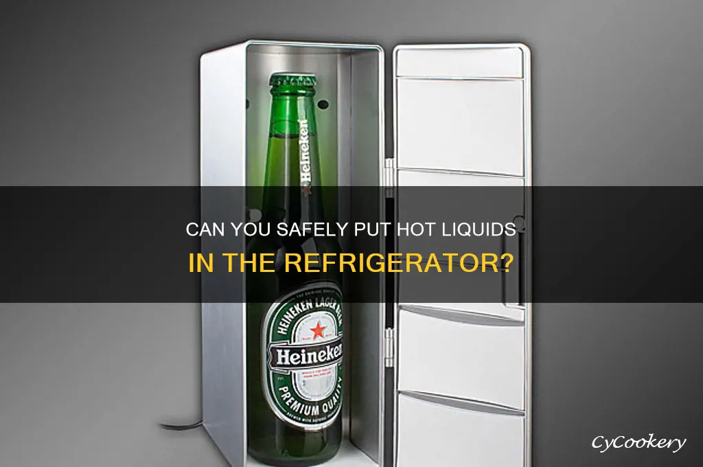 can you put hot liqid on refrigerator