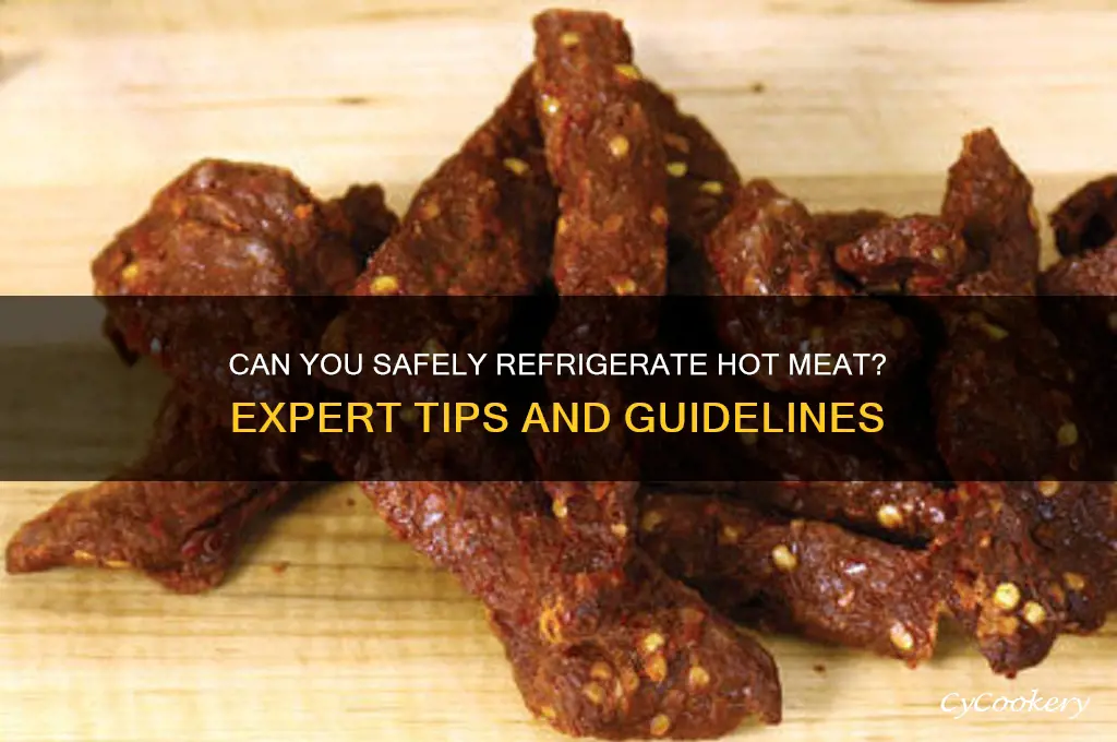 can you put hot meat in a refrigerator
