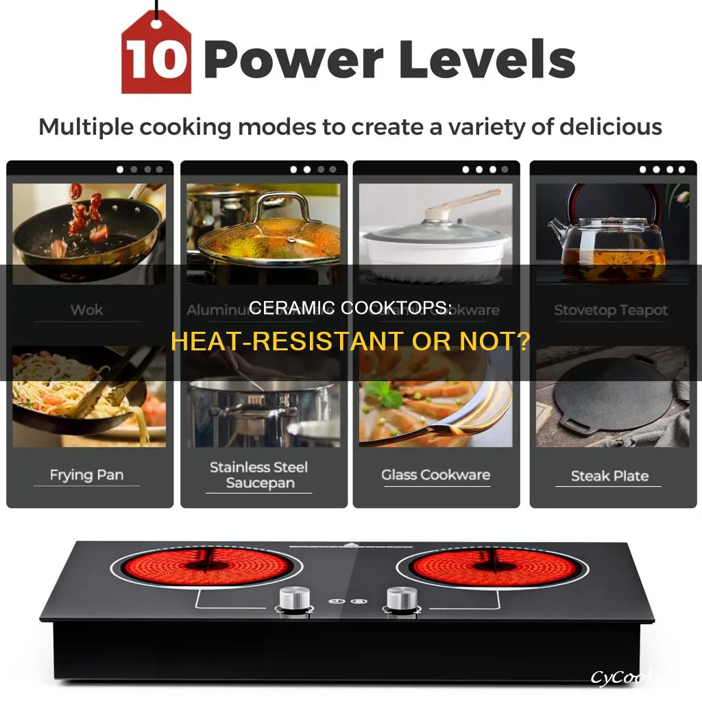 can you put hot pans on a ceramic cooktop