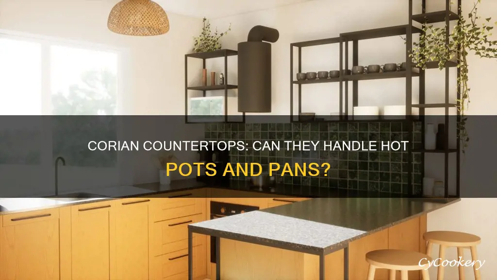 can you put hot pans on corian countertops