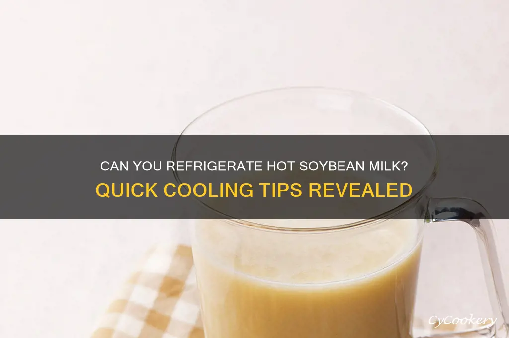 can you put hot soybean milk into refrigerator