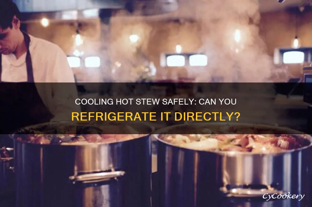 can you put hot stew directly in the refrigerator
