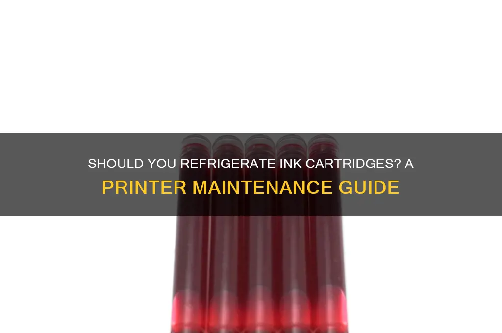 can you put ink cartridges in the refrigerator