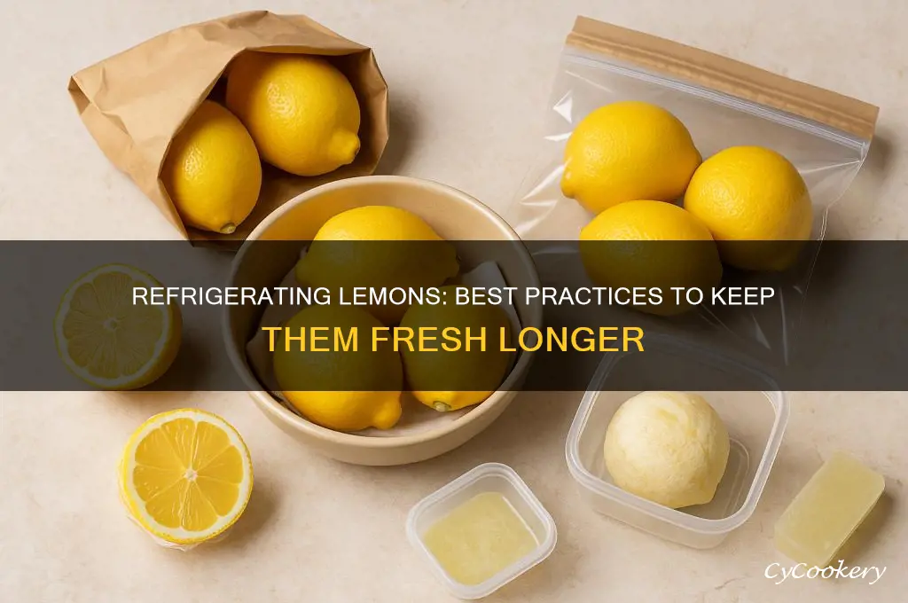 can you put lemons in the refrigerator