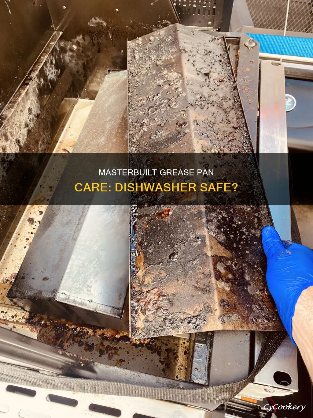 can you put masterbuilt grease pan in dishwasher
