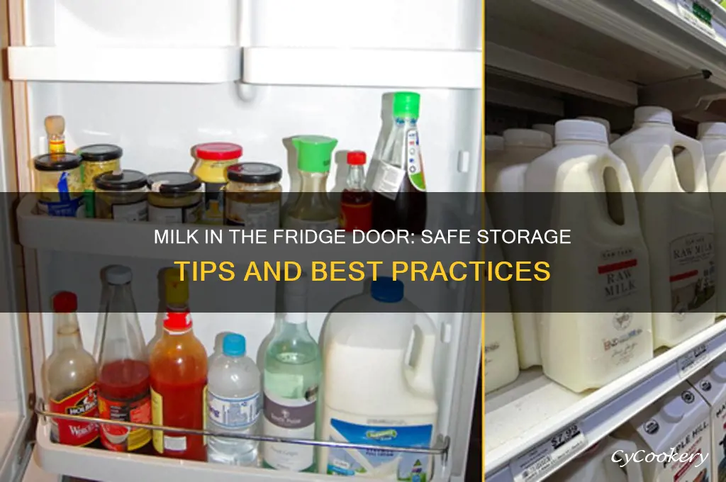 can you put milk in the refrigerator door