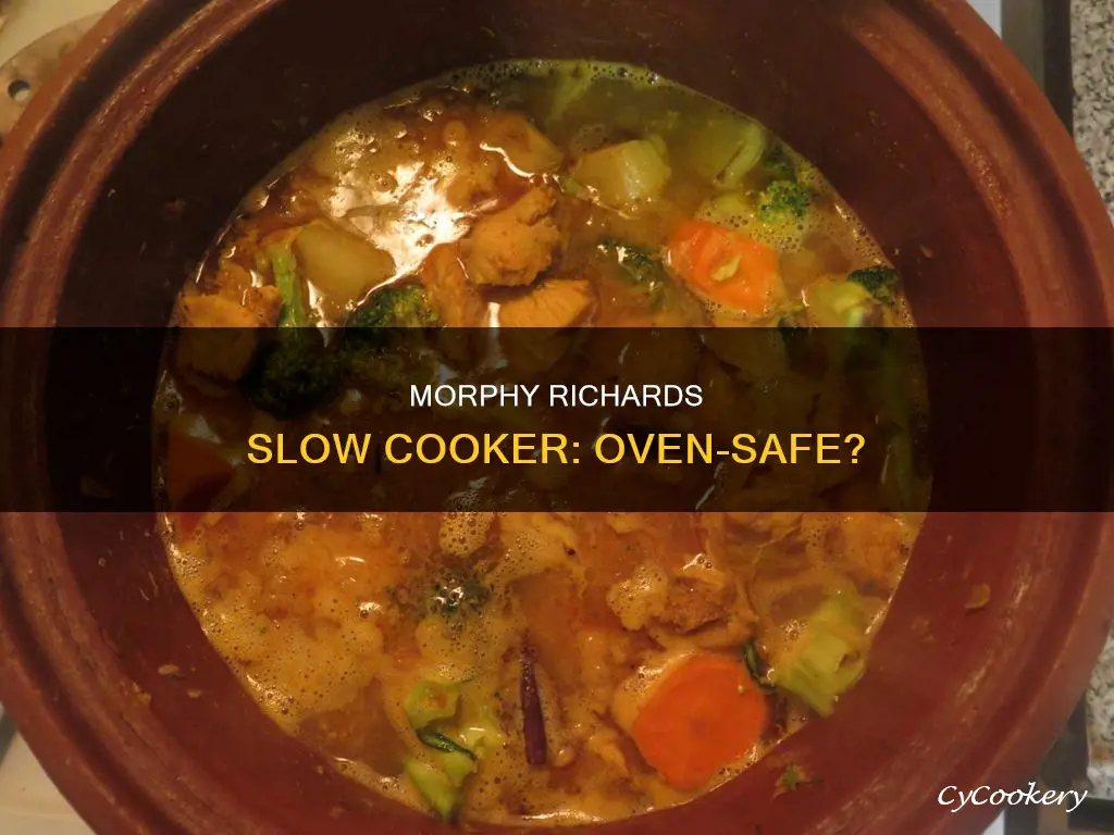 can you put morphy richards slow cooker pot in oven