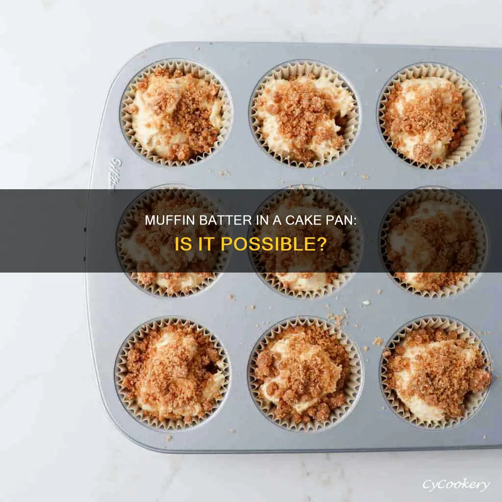 can you put muffin batter in a cake pan