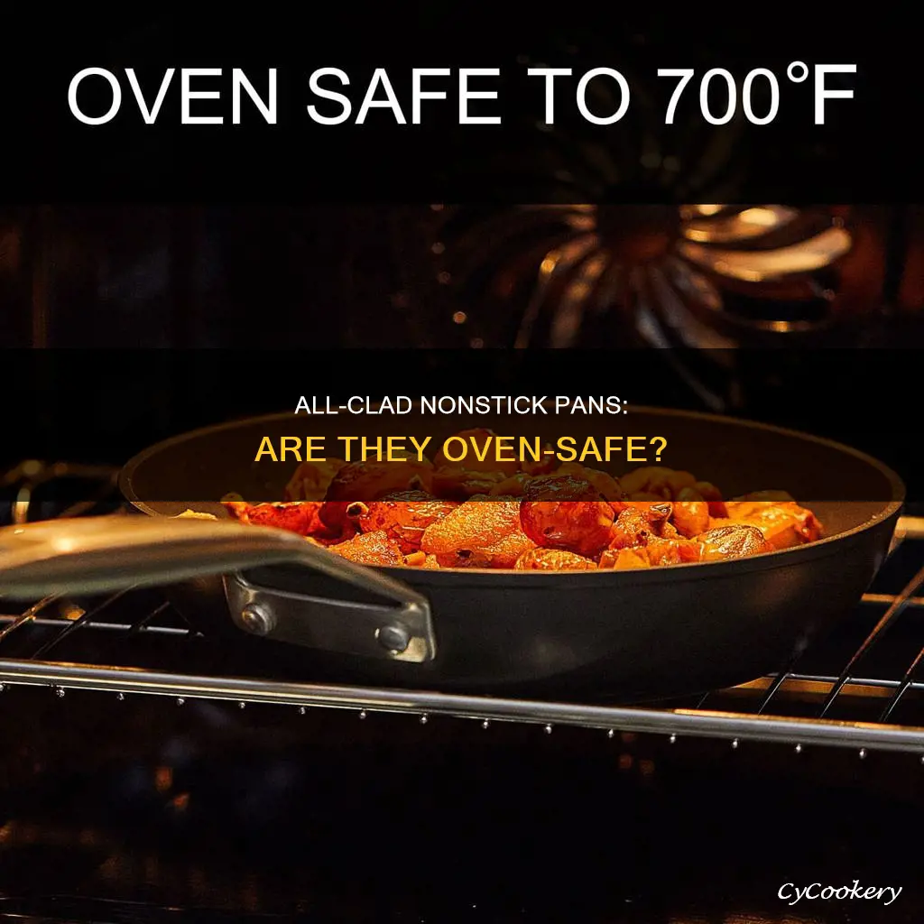 can you put nonstick all clad pan in oven
