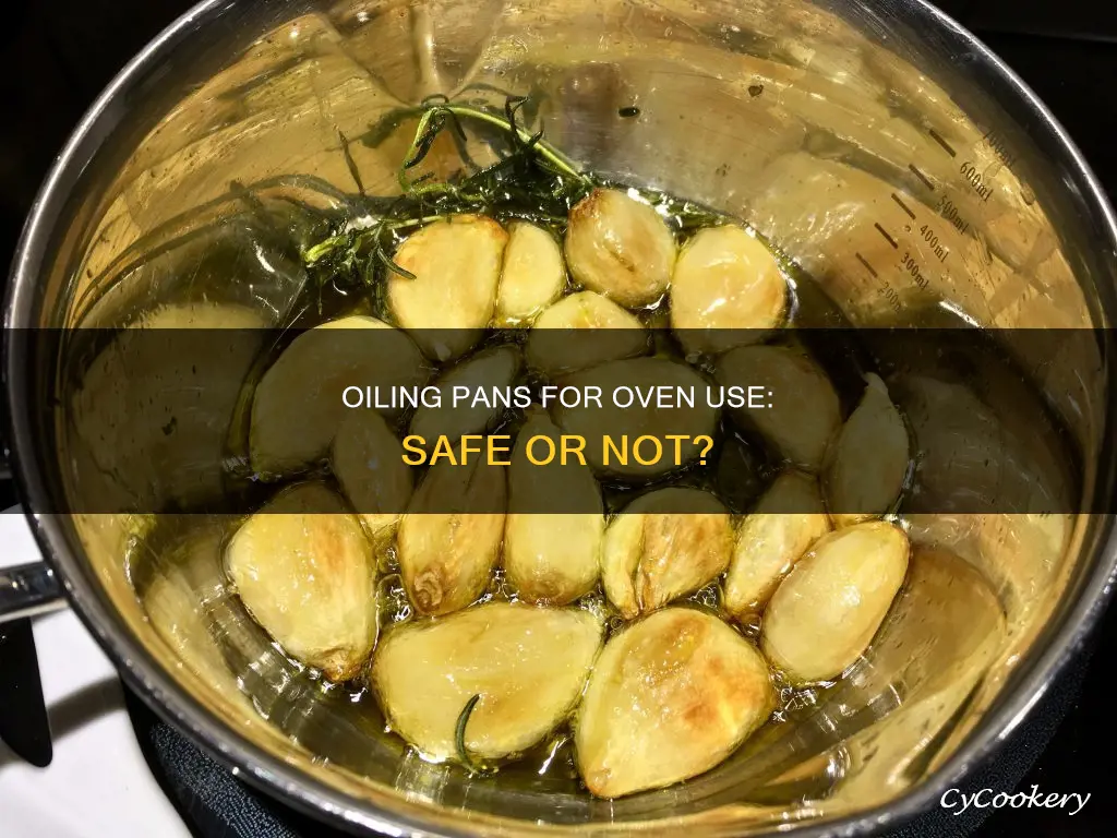 can you put oil on a pan in the oven