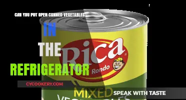 Storing Open Canned Veggies: Refrigerator Tips for Freshness and Safety