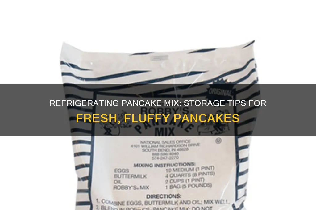 can you put pancake mix in the refrigerator