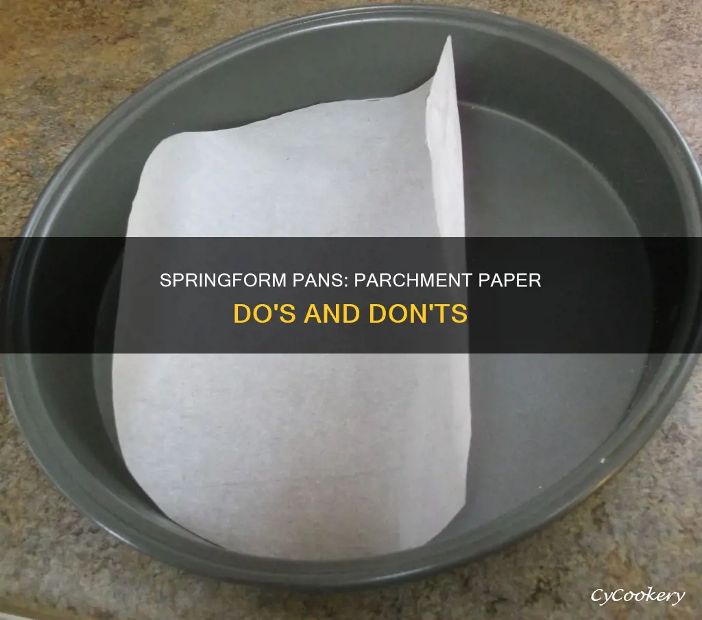 can you put parchment paper in springform pan