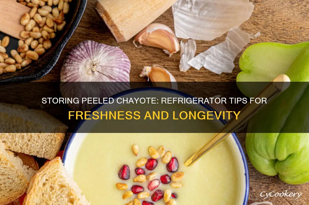 can you put peeled chayote in refrigerator