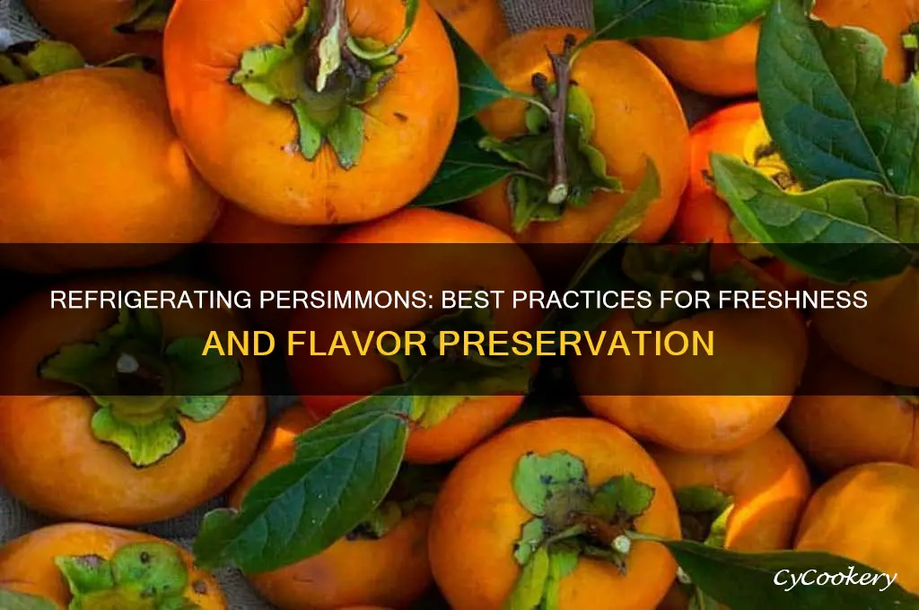 can you put persimmons in the refrigerator