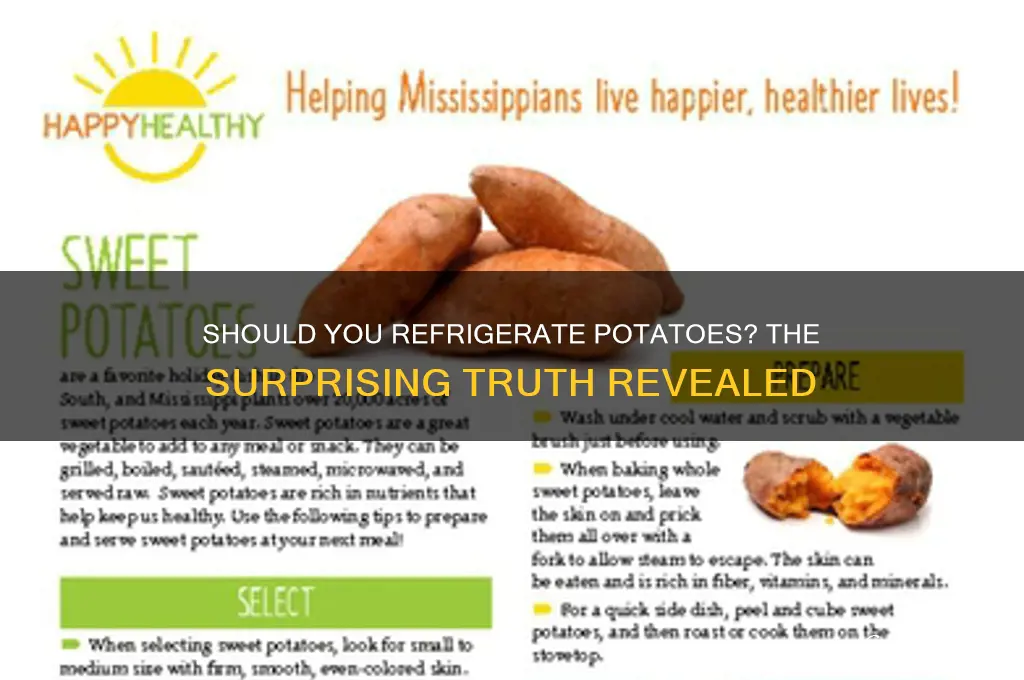 can you put potatoes in the refrigerator