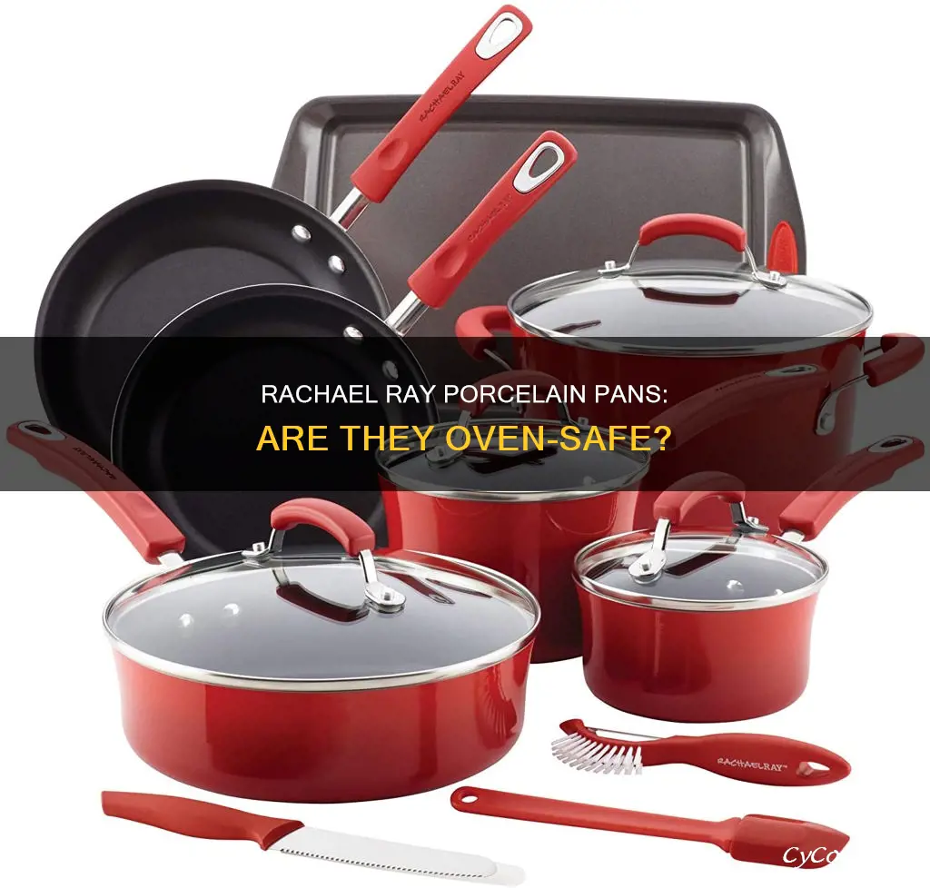 can you put rachael ray porcelain pans in the oven