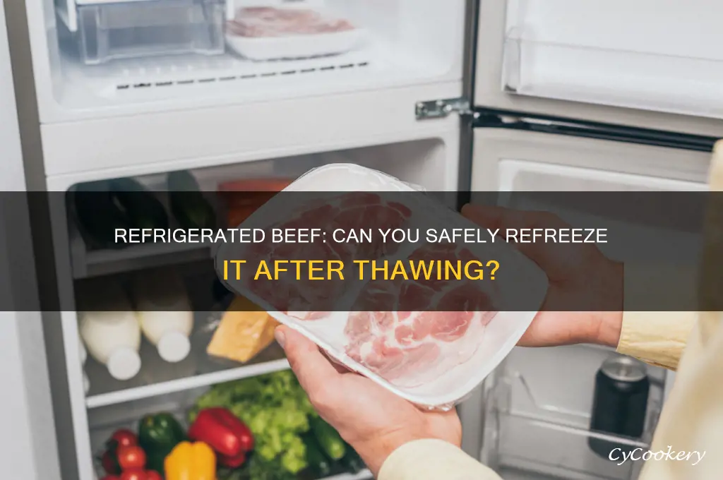 can you put refrigerated beef back into freezer
