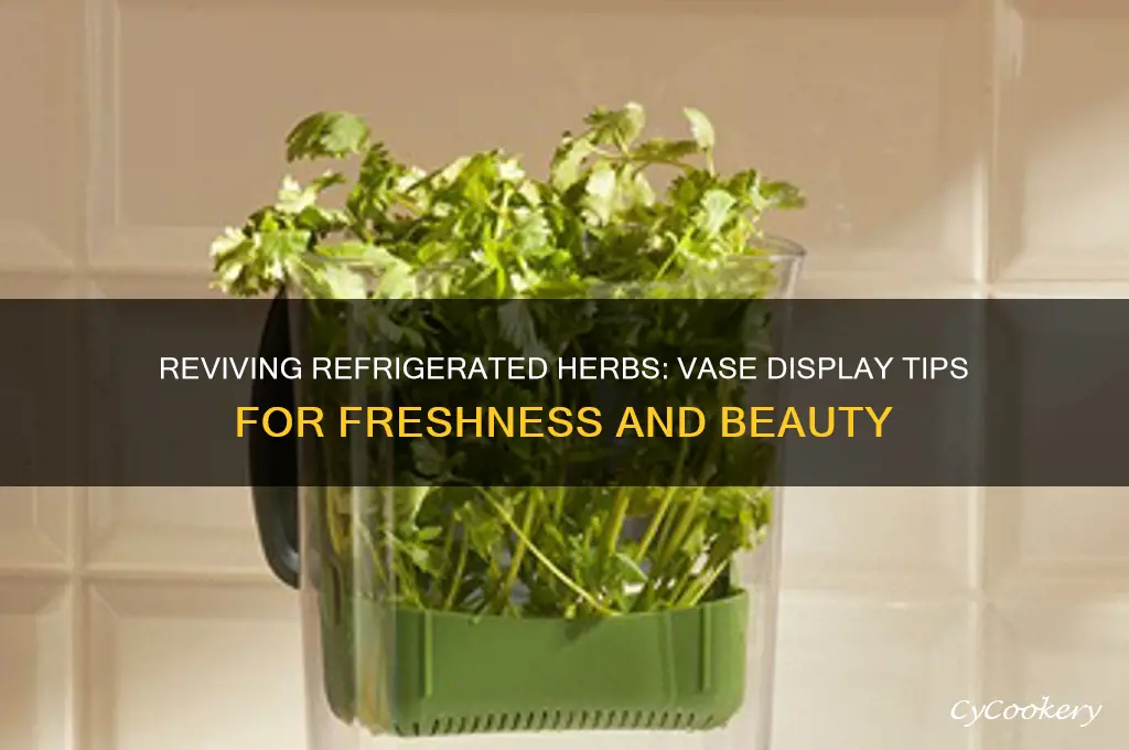 can you put refrigerated herbs into a vase