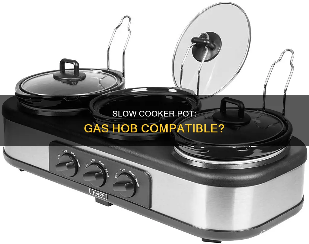 can you put slow cooker pot on gas hob