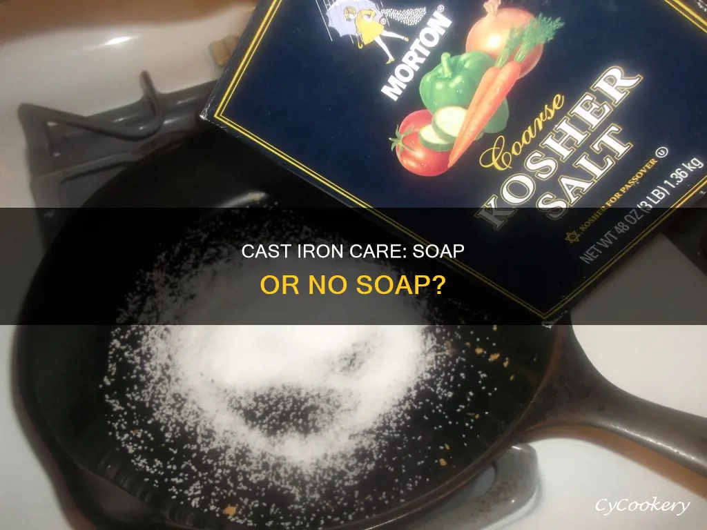 can you put soap in a cast iron pan