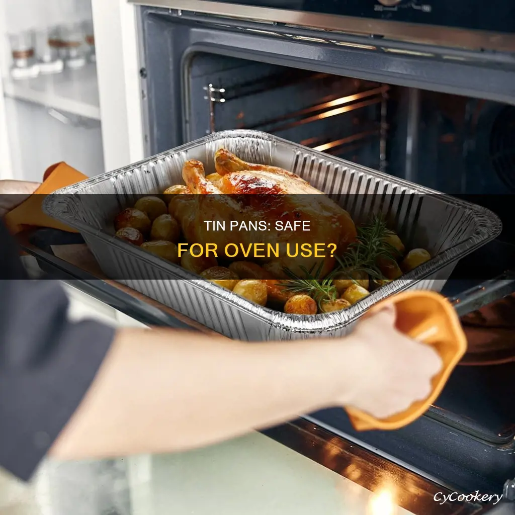 can you put tin pans in the oven