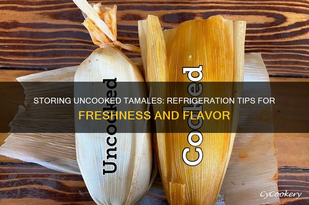 can you put uncooked tamales in refrigerator