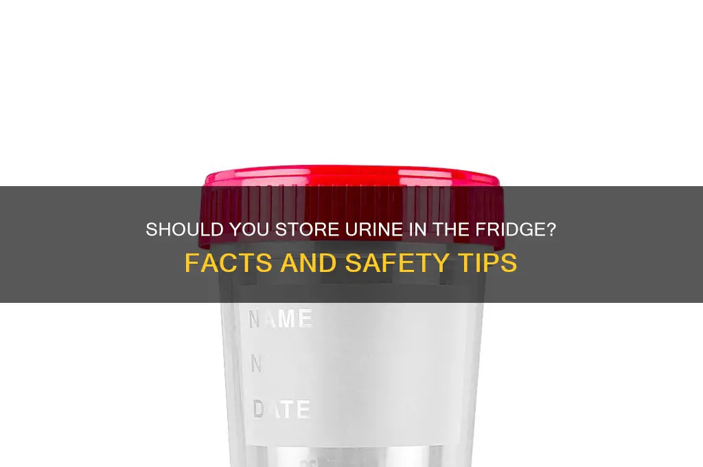 can you put urine in refrigerator
