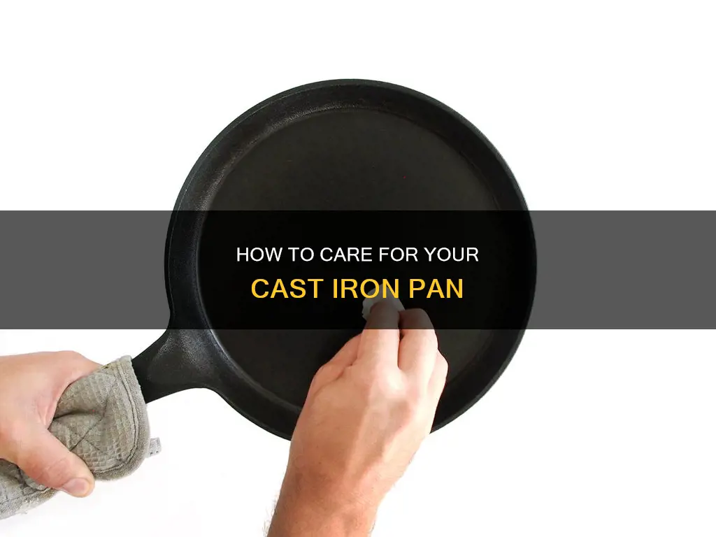 can you put water in a cast iron pan