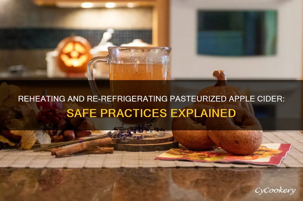 can you re refrigerate heated pasteurized apple cider